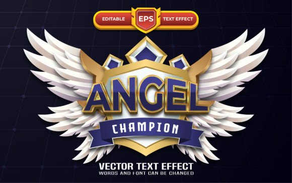 Angel 3d Game Logo with Text Effect: A Bold Design Asset