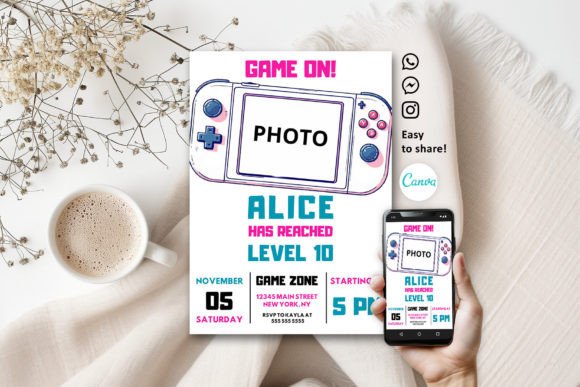 Game on Cool Video Game Girl Invitation: Unleash Your Creative Edge