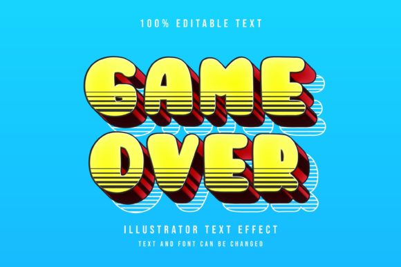 Game Over, 3D Editable Text Effect Yellow: Your New Secret Weapon for Impactful Design