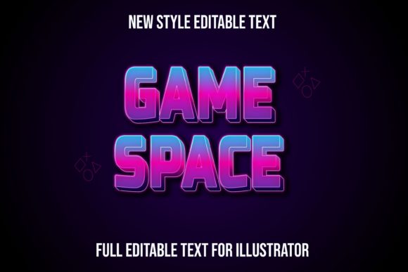 Game Space-text Effect: Bold Vector Graphics for Modern Design
