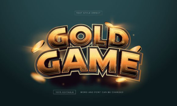 Gold Game Text Style Effect: A Designer's Editable Asset