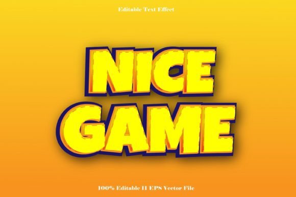 NICE GAME Editable Text Effect: Elevate Your Designs