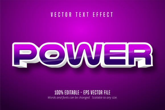 Power Game Style Editable Text Effect for Bold Design