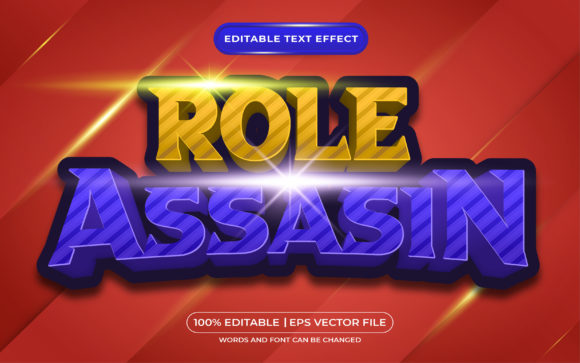 Role Assassin Game Editable Text Effect: Bold Display Typography