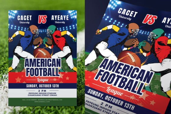 Score Big With This American Football Game Flyer Template
