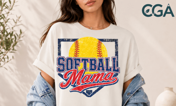 Softball Mama Vintage Game Day Png: A Designer's Look at This Sports Graphic