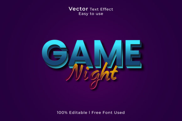 Text Effect - Game Night Editable Text: Your Next Design Win