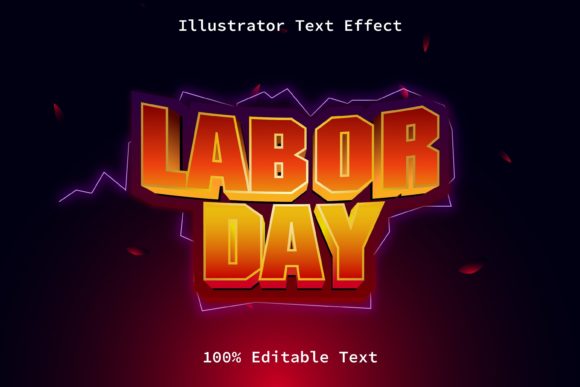 Unleash Bold Graphics: The Labor Day Modern Game Style Text Effect